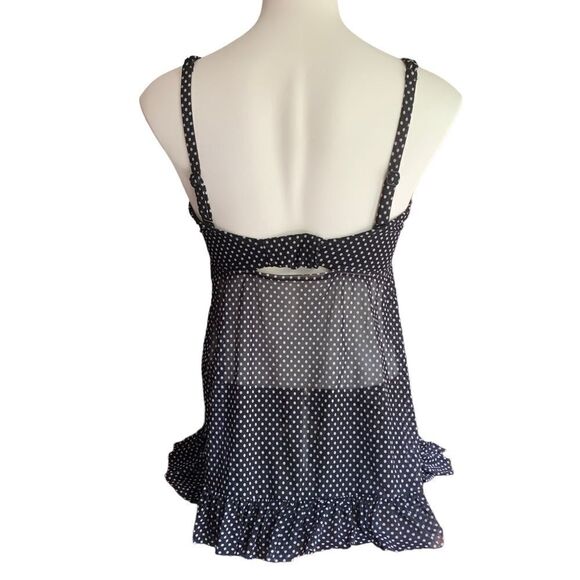 COCO Reef Bra Size Pinup Flowy Swim Polka Dot Tankini Top Sz 34D - Picture 2 of 6